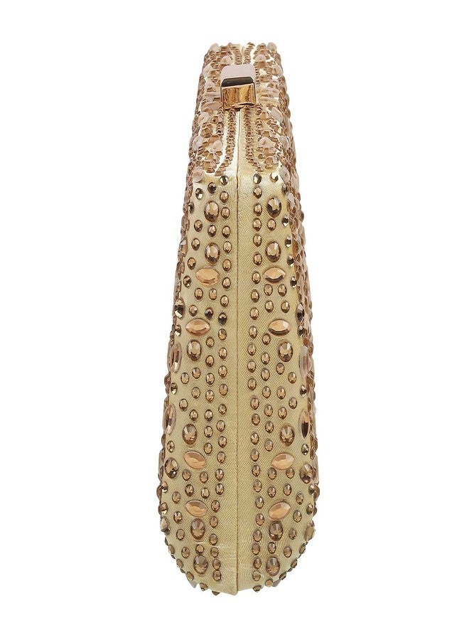 Metro Womens Synthetic Gold Clutch (One Size) - Image 4